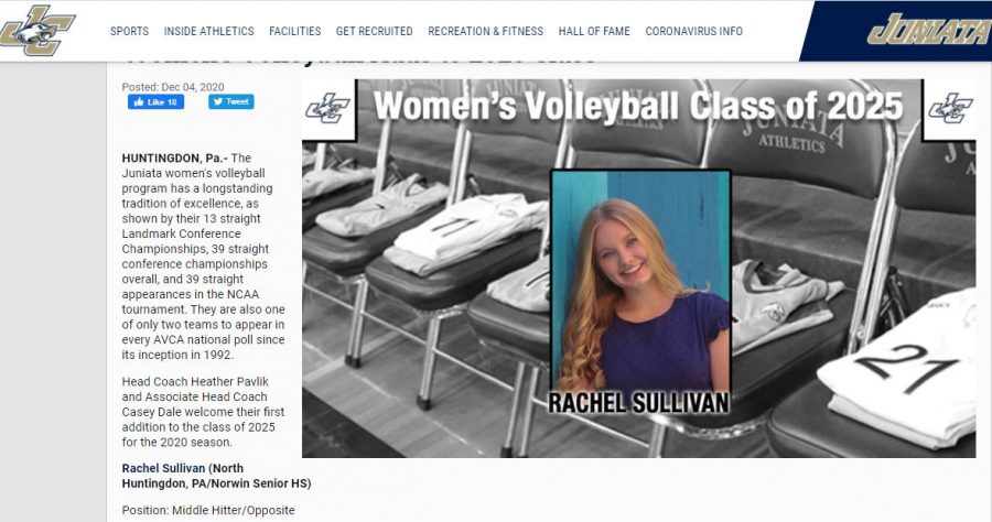 Rachel Sullivan to play volleyball at Juniata