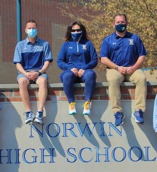 Norwin athletic trainers Mr. Brian Mesich (football), Mrs. Angie Snowberger & Mr. Dave Snowberger (Excela Health)