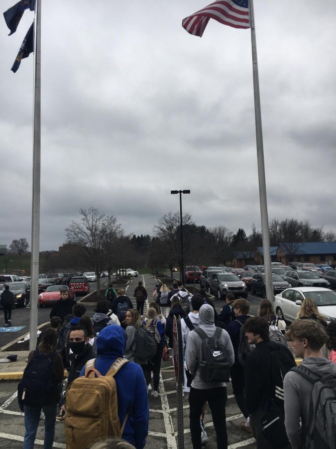 Norwin students leaving the building to peruse their future.