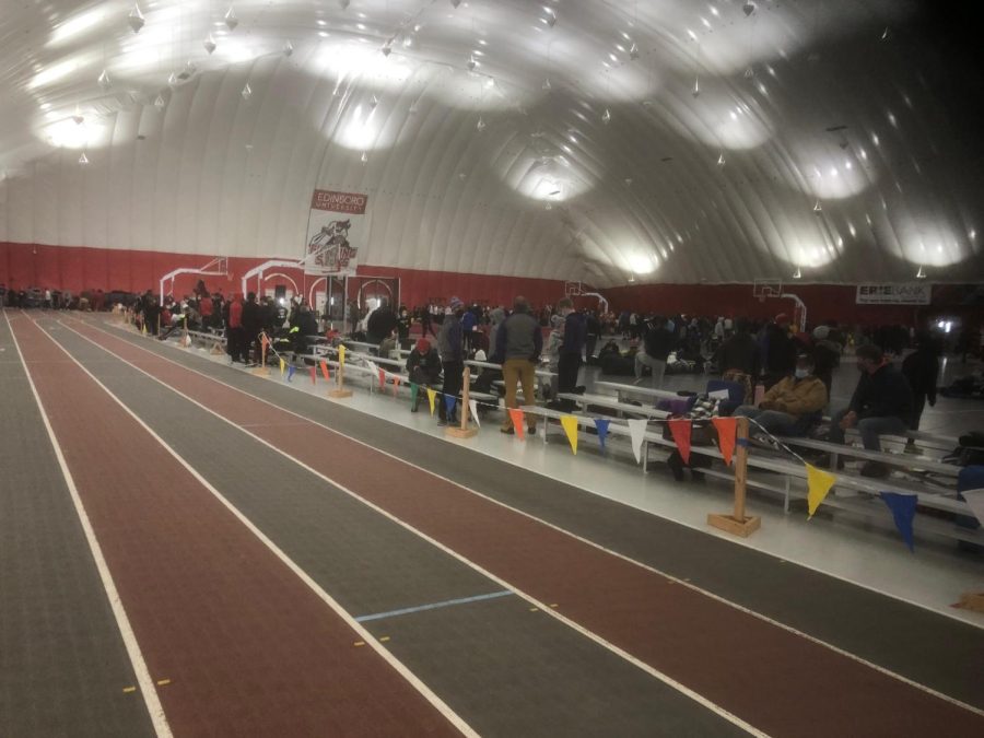 The Knights opened their winter season with a meet at Edinboro University.