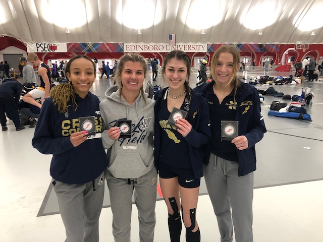 Several Norwin athletes medaled at TSTCA Championships, including the girls’ 4x400 meter relay, pictured here.