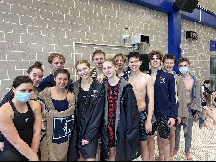 The Norwin swim team after a first successful day of WPIAL racing.