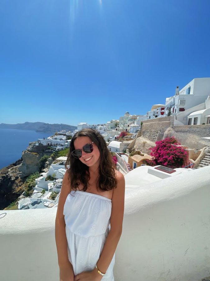 Molly on her trip in Greece. 