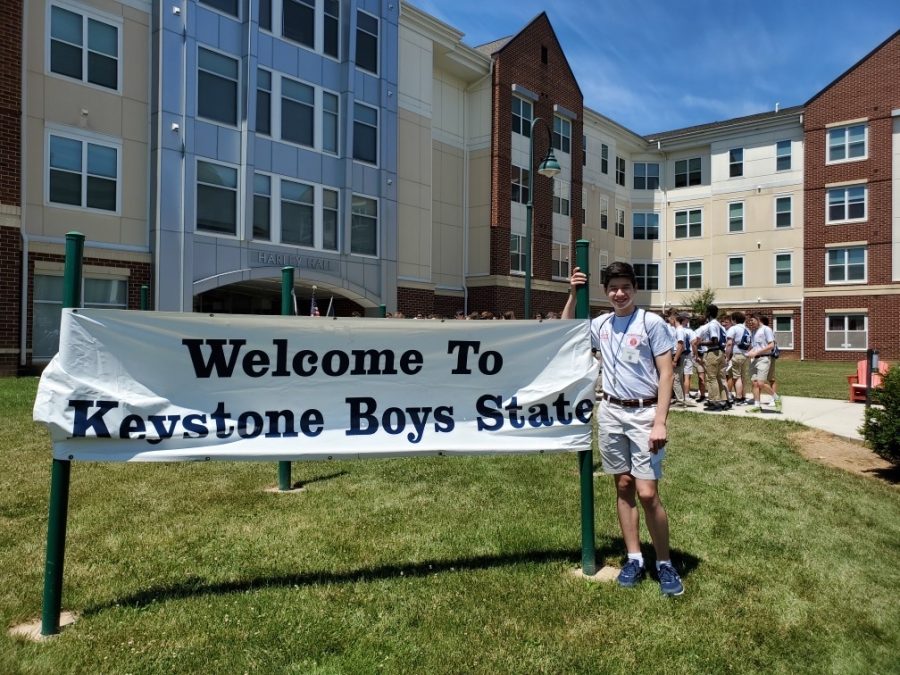 Nicholas Cormas (12) attended Boys State at Shippensburg University.