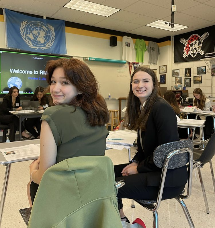 Ashlyn Fair (10) and Olivia Lane (10) represent Gabon in the United Nations High Commissioner for Refugees.