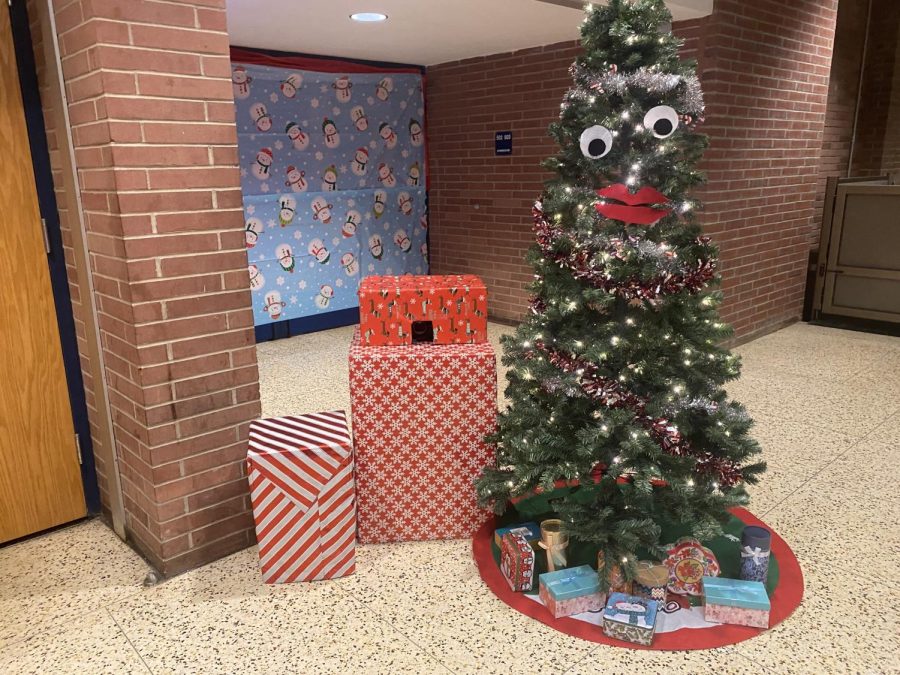 The annual Talking Tree greeted children and their families as they walked into the gym. 