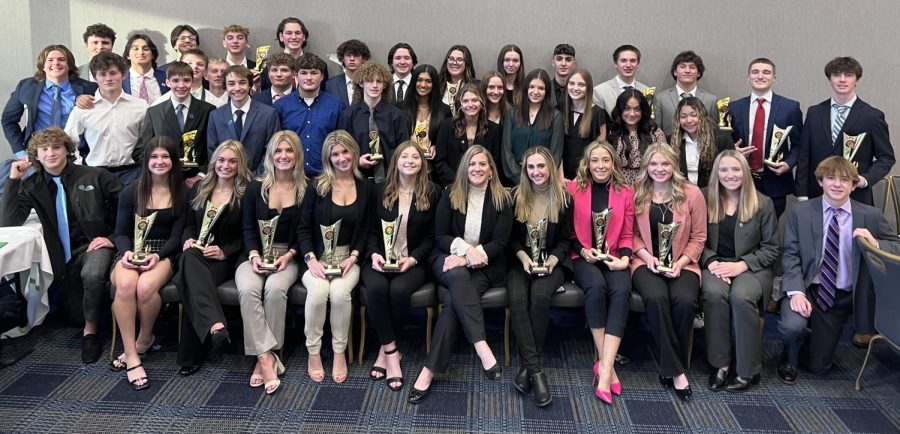 Norwins+DECA+team+at+Duquesne+University+for+the+PA+district+III+DECA+conference.