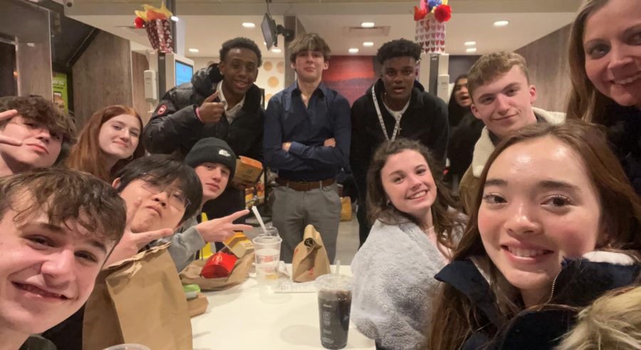 Some of the students enjoyed a trip to McDonalds after a long day in committees.