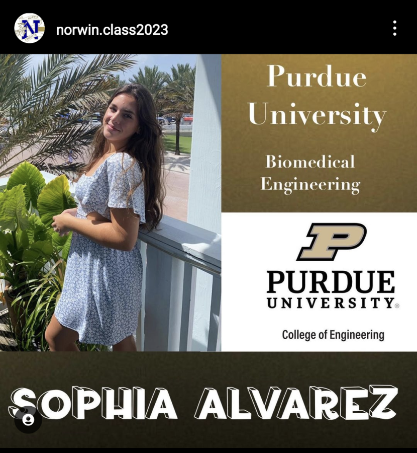 Norwin+senior+Sophia+Alvarez+will+be+attending+Purdue+University+on+a+full-tuition+scholarship.