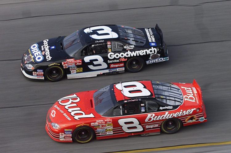 Dale+Earnhardt+Sr.+driving+with+his+son+Dale+Earnhardt+Jr.+in+2000