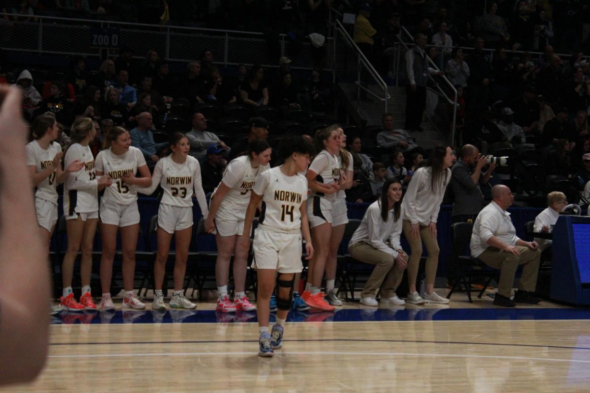 Kendall Williams battled through adversity this season, tearing their ACL mid season. Williams saw the court on Friday in the final seconds to celebrate with the rest of the senior Knights.