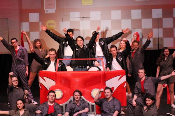 Cast of ‘Grease’ performing “Greased Lightning”. 