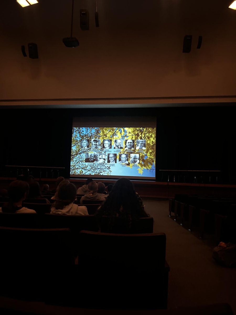 During the Tree of Life documentary viewing, over one-hundred students watched the powerful documentary during their ninth period classes in the high school auditorium. 