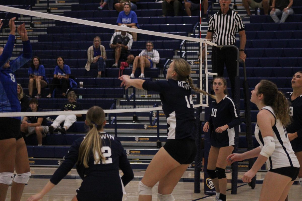 Averi Brozeski makes a play on the ball during a September 12th matchup against Connelsville.