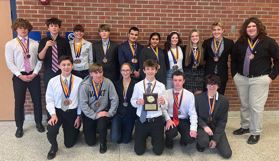 Back row - Aiden Perry, Max Fleckenstein, Thomas Gaydos, Wyatt Hull, Adam Guskiewicz, Harneet Singh, Molly Geissler, Ava Bobby, Preston Montag, Aiden Colaiuta
Front row - Evan Zalevsky, Alexander Irwin, Claire Sherman, Riley Chitester, Tanner Johnson, Nathaniel Carelli