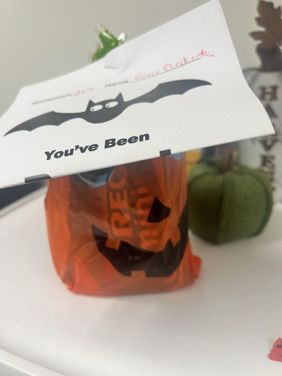 Grace Fleckenstein got sent a "You’ve been booed" card and a bag of candy.