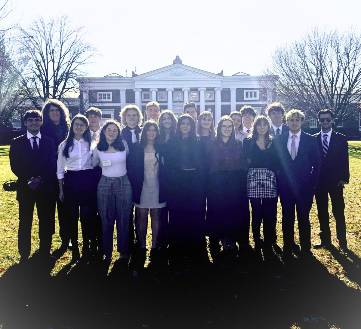 A group photo of everyone who went to the UVA conference.