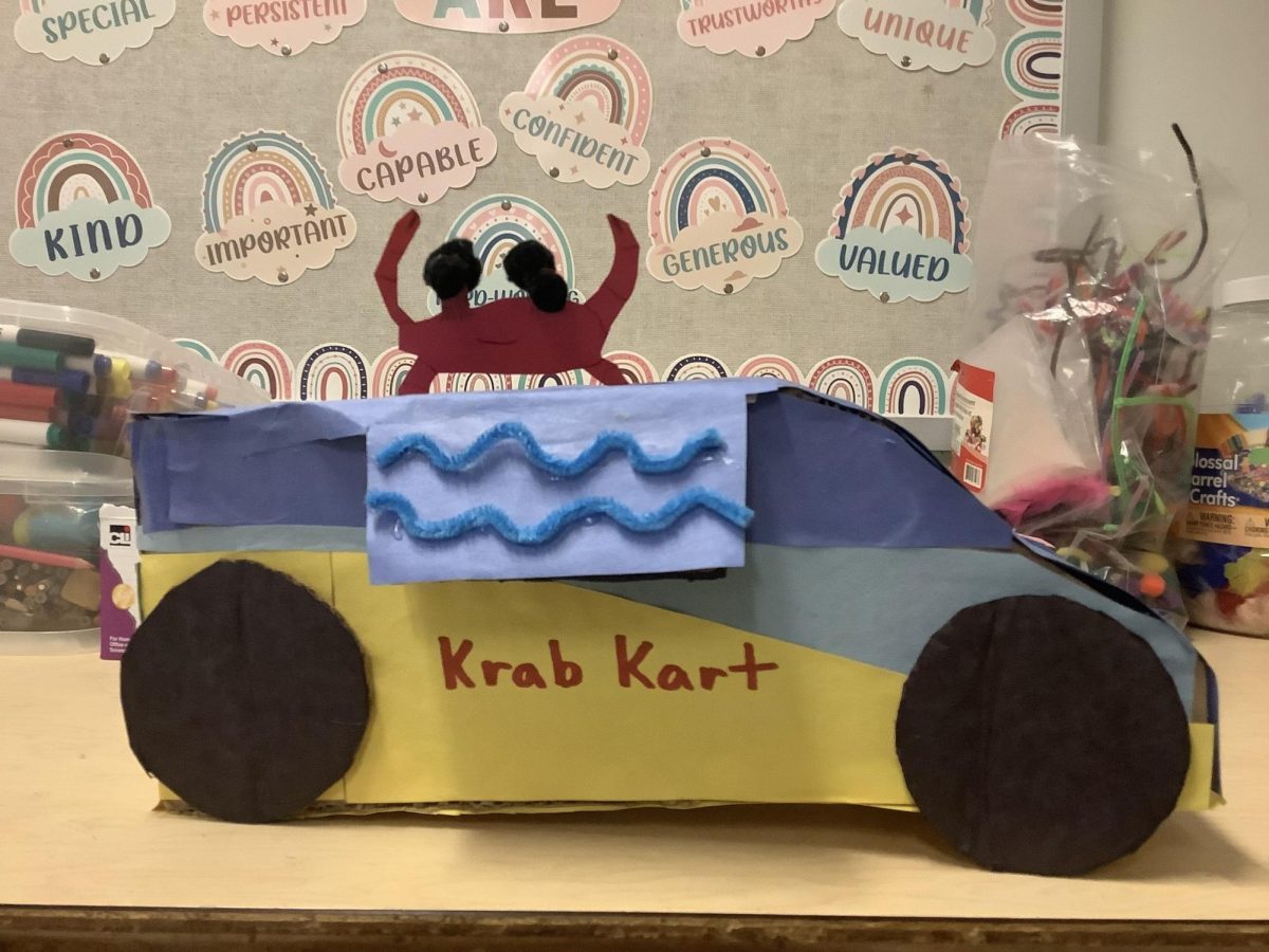 This is an example of a truck constructed for the food truck project in Mrs. Fairbanks’ CHHS Health Education 11 classes.