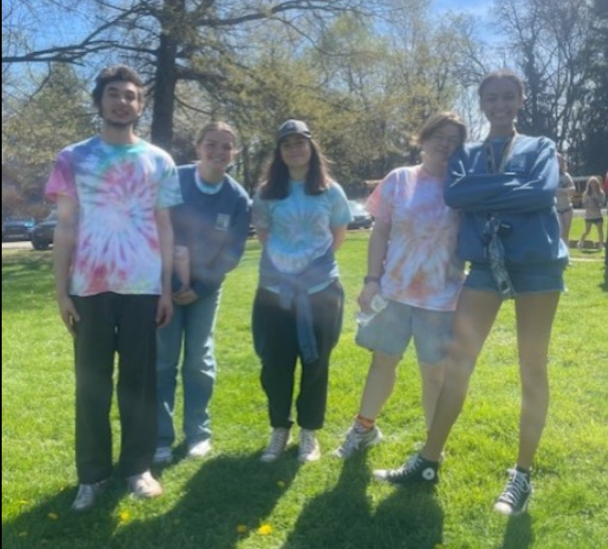 Norwin students Damian Savinda, Ava Bobby, Noelle Kravitz, Kayla Lackey, and Adayah Ganster pose after competing in Envirothon.