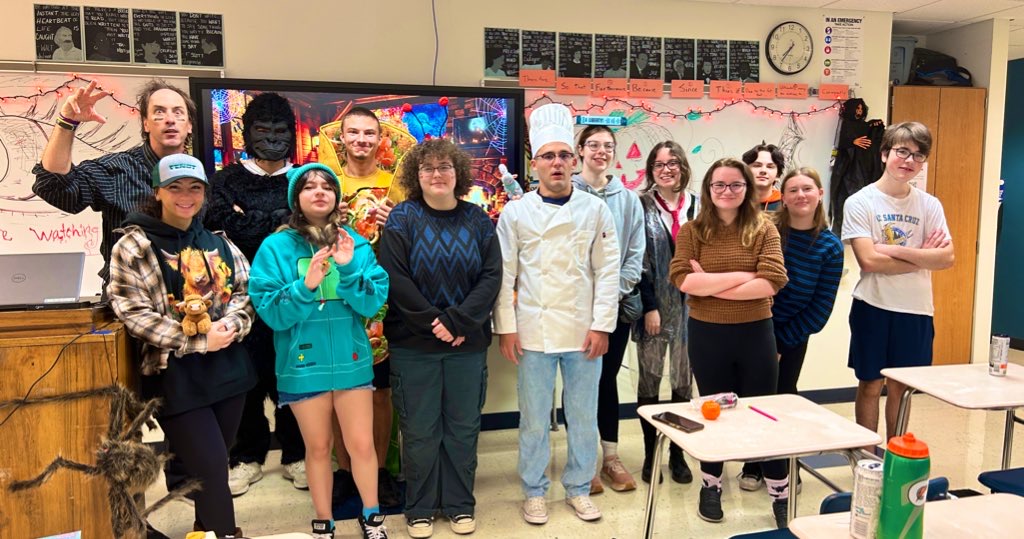 The entitle Knight Krier having a Halloween party