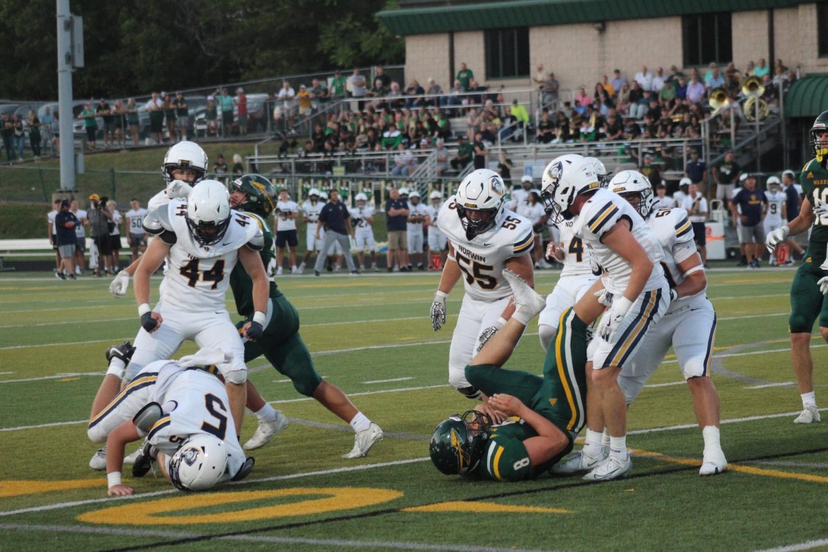 Norwin makes a strong defensive stop against Penn Trafford