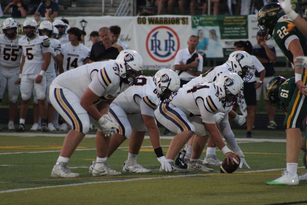 Norwin’s offensive line lines up