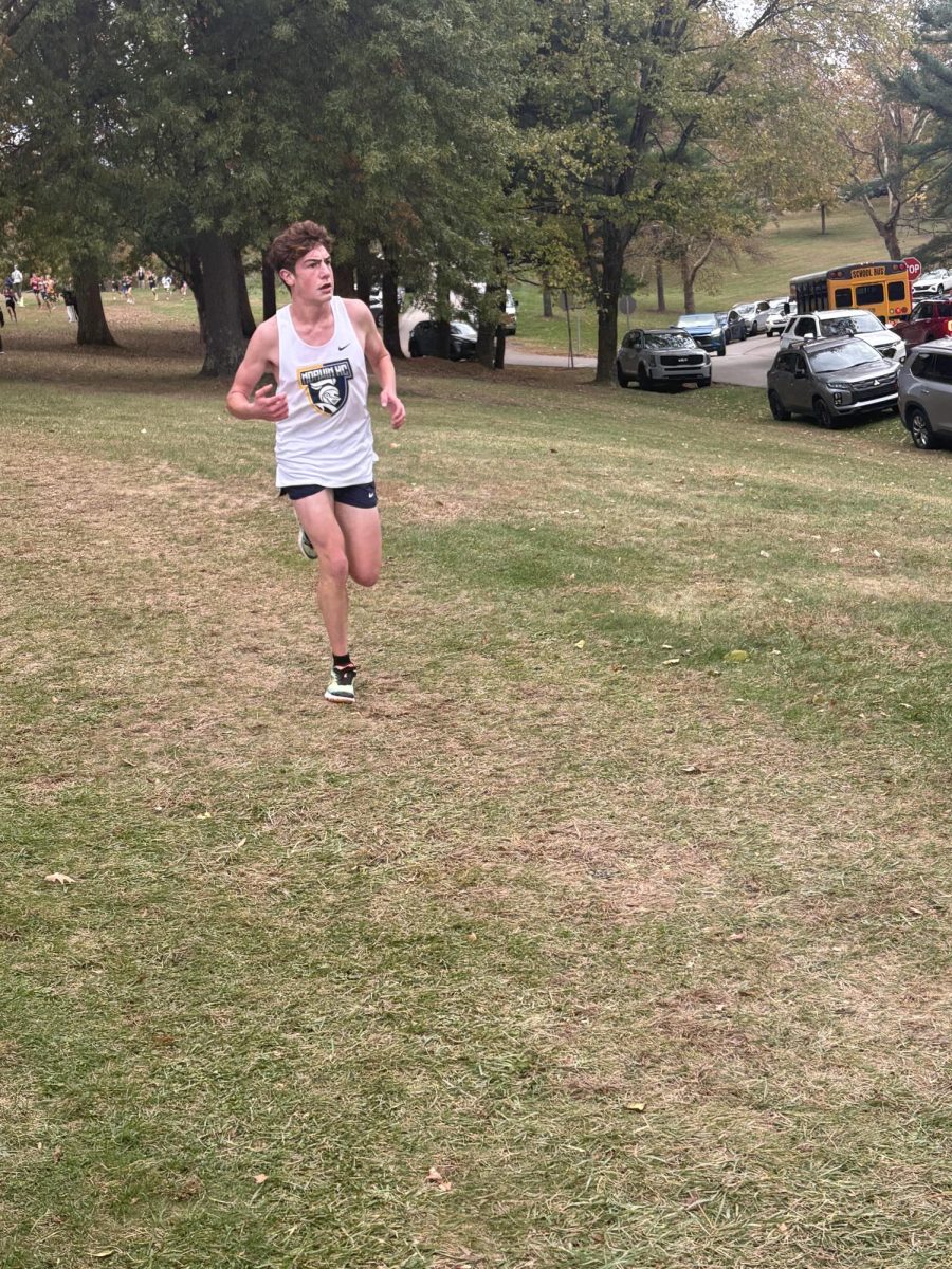 Sophomore William Little running in the WPIAL championship.