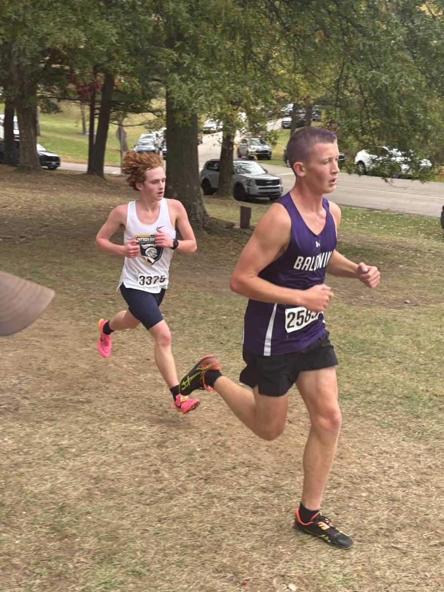 Junior Atticus Knights running in the WPIAL championship.