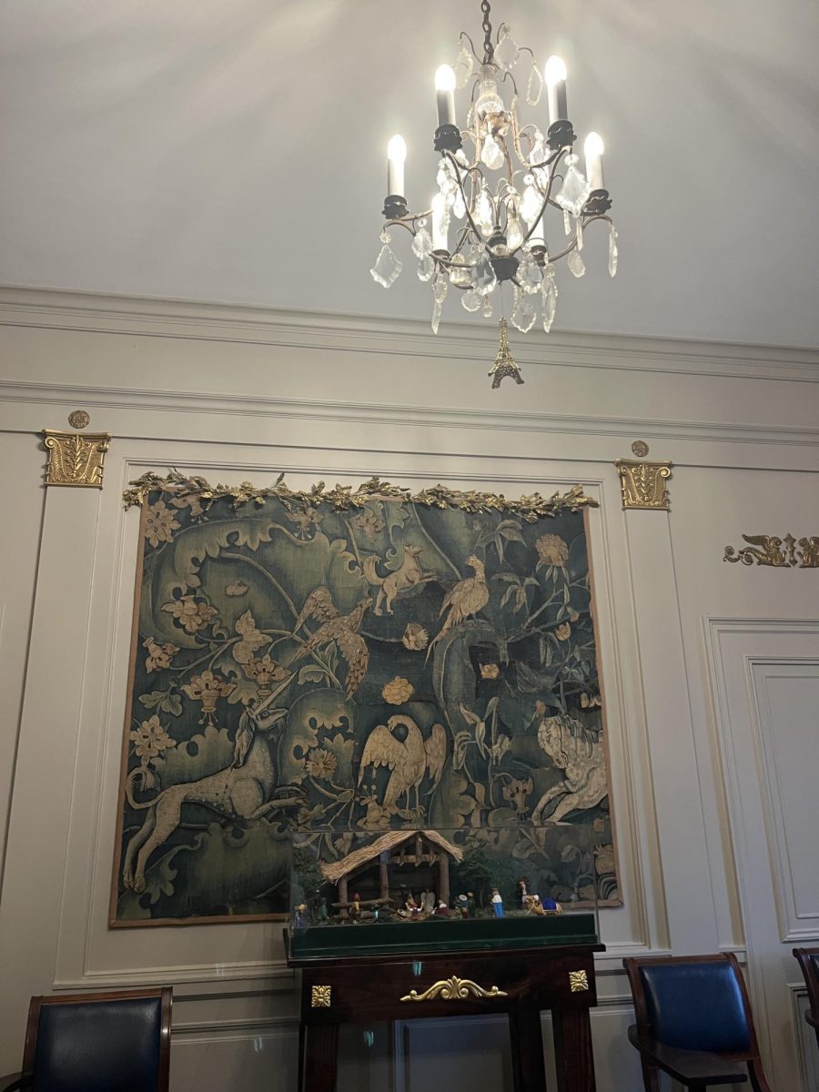 A nativity scene in one of the nationality rooms.