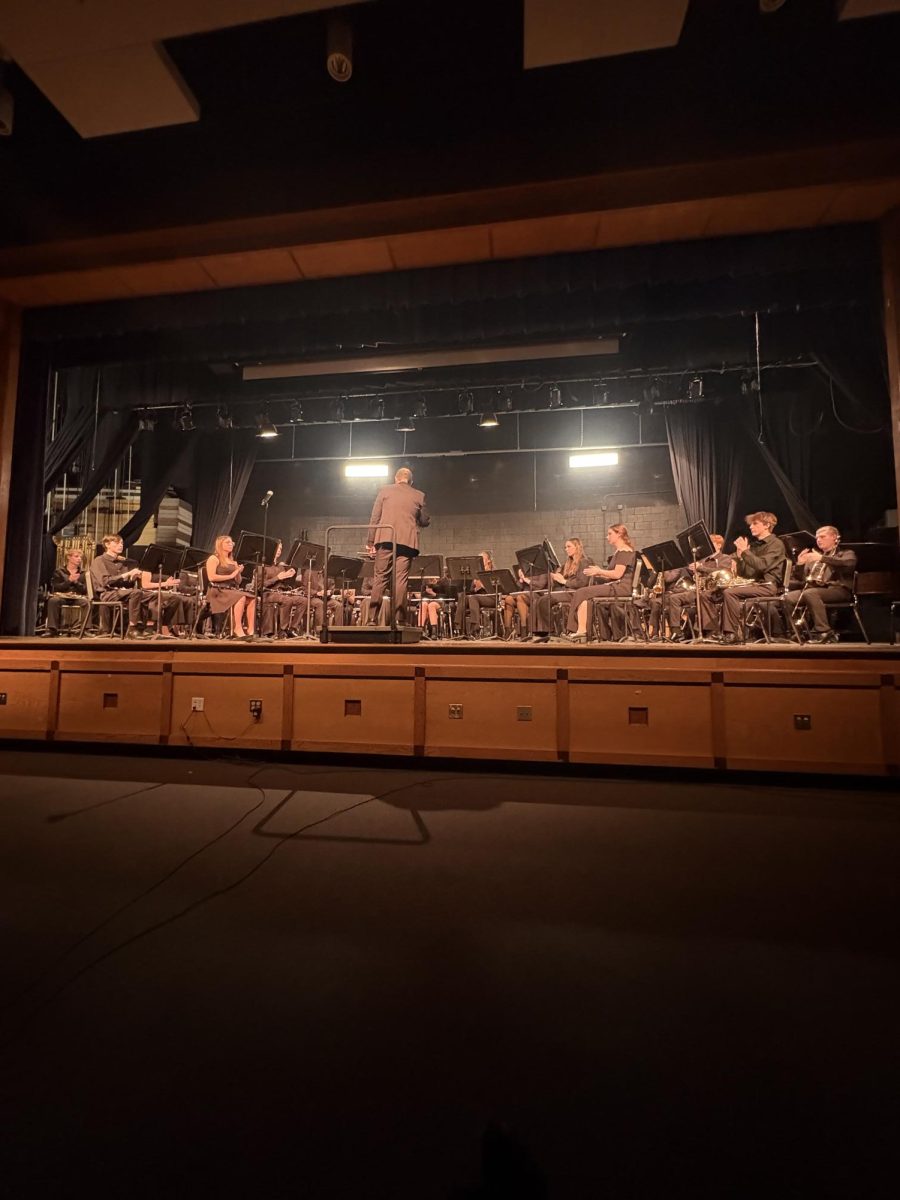 The Concert Band performing on stage 